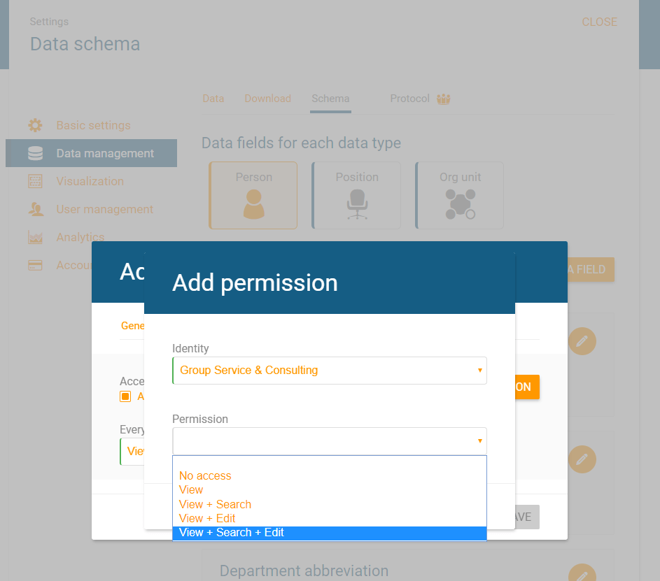 Access control permission